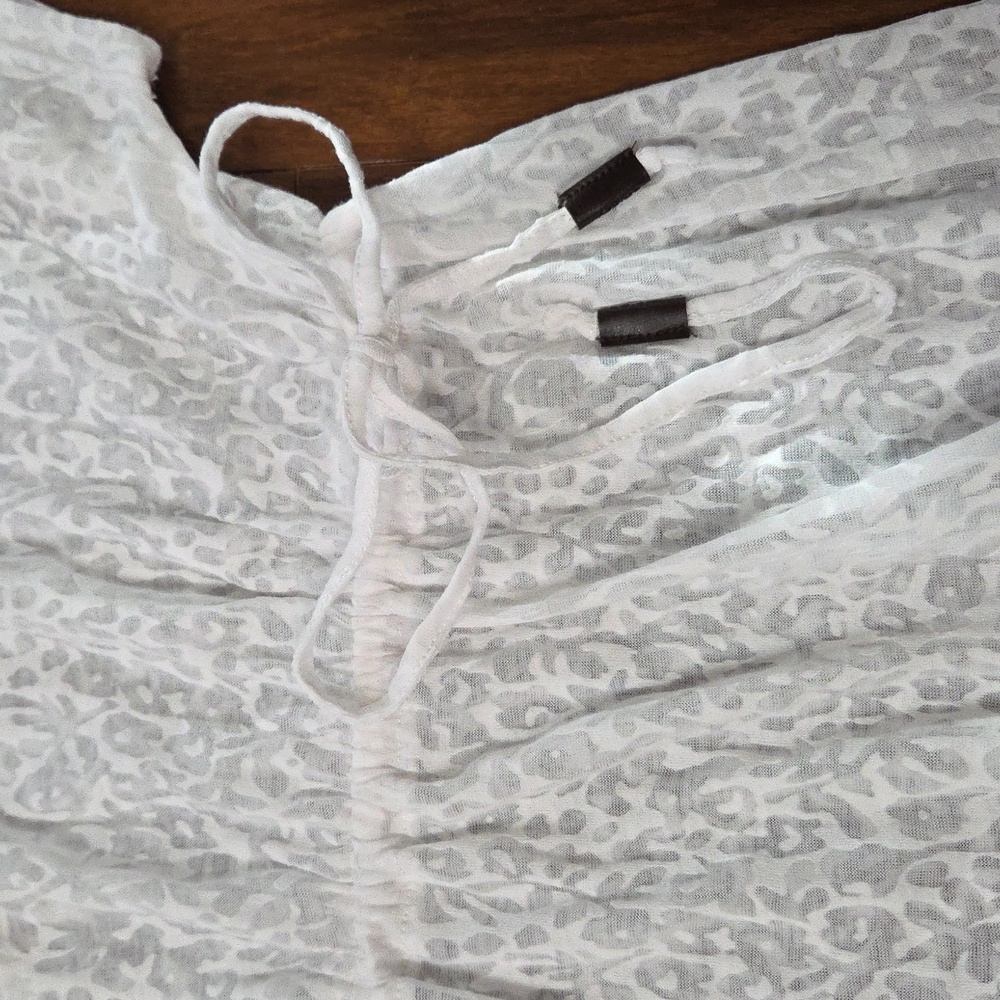 LOLE WHITE STRETCHY LIGHT HOODED SWIMSUIT TUNIC DRESS COVERUP MEDIUM - Picture 2 of 6